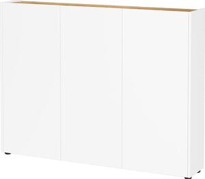 Biała szafka w dekorze dębu 138x105x25 cm Libbiano – Germania