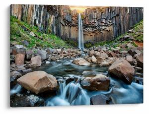 Obraz - Wodospad Svartifoss, Islandia (70x50 cm)