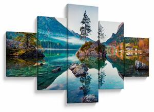 Obraz - Jezioro Hintersee, Alpy Bawarskie, Austria (125x70 cm)