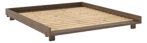 Brązowe łóżko dwuosobowe z litego drewna sosnowego ze stelażem 180x200 cm Social – Karup Design