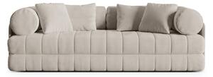 Beżowa aksamitna rozkładana sofa 206 cm Kemi – Cosmopolitan Design