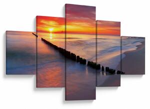 Obraz - Sunset, Baltic Sea, Poland (125x70 cm)