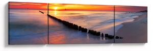 Obraz - Sunset, Baltic Sea, Poland (170x50 cm)