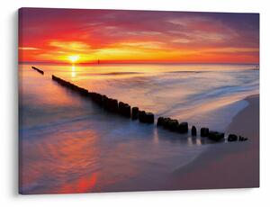 Obraz - Sunset, Baltic Sea, Poland (70x50 cm)