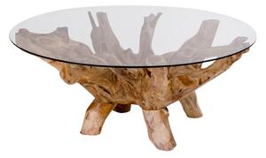 Okrągły stolik ze szklanym blatem ø 110 cm Amazonas – House Nordic