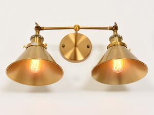 Lumina Deco Lampa Ścienna Kinkiet Loftowy Mosiężny Gubi Duo