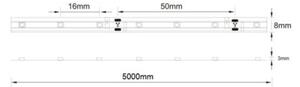 Taśma LED 12V 5m IP20 czerwony 301246 Polux