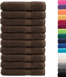Ręczniki premium, SOLUND, 10 szt., brązowe, 100x200 cm, 600 g/m²