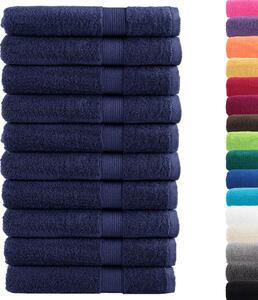 Ręczniki premium, SOLUND, 10 szt., granatowe, 100x200 cm, 600 g/m²
