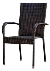 Krzesło tarasowe Sottile czarny technorattan