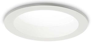 Biała okrągła lampa wpuszczana w sufit Ideal Lux 193540 Basic Wide LED 30W 3050LM 3000K IP44 90stopni 18cm x 8cm