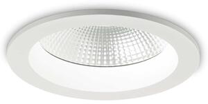 Biała lampa sufitowa podtynkowa punktowa spot Ideal Lux 193489 LED 30W 2500LM 3000K IP44 46stopni 18,3cm x 8cm