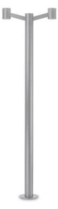 Szara nowoczesna latarnia ogrodowa Ideal Lux 249513 Clio 2xE27 IP44 197cm