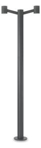 Antracytowa nowoczesna latarnia ogrodowa Ideal Lux 249490 Clio 2xE27 IP44 197cm