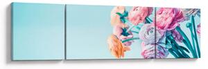 Obraz - Kwiaty w wazonie (170x50 cm)