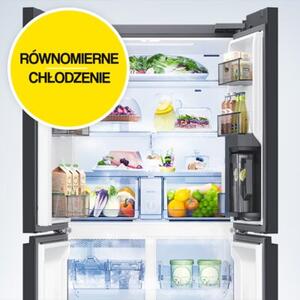 Lodówka SAMSUNG AI RM70F63NEREOSide by Side No Frost 185.3cm Stal nierdzewna
