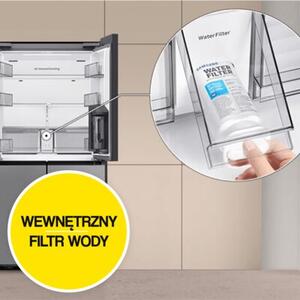 Lodówka SAMSUNG AI RM70F63NEREOSide by Side No Frost 185.3cm Stal nierdzewna