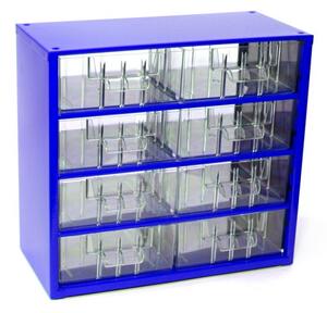 Metalowe szafki z szufladami, 8 szuflad, niebieski