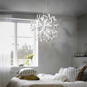 Biało srebrna lampa wisząca plazma Ideal Lux 101613 Vortex 6xE14 53cm x 115cm
