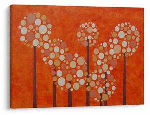 Obraz - Pomarańczowy las (70x50 cm)