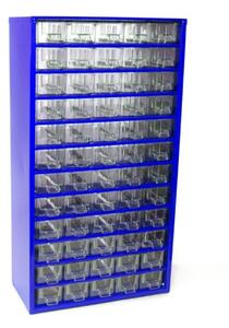 Metalowe szafki z szufladami, 60 szuflad, niebieski