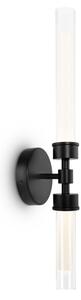 Lampa ścienna Kinkiet Dwa Szklane Klosze Maytoni MOD116WL-L7B3K Stelo LED 7W 3000K 56cm x 12cm czarny