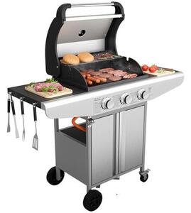 Grill ogrodowy gazowy KOLER Relish v1 Compact Srebrny 9.6 kW 47 x 40 cm