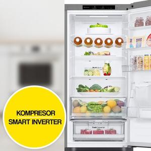 Lodówka LG GBF3202DPY No Frost 186cm Srebrna DoorCooling+ FreshBalancer FreshConverter
