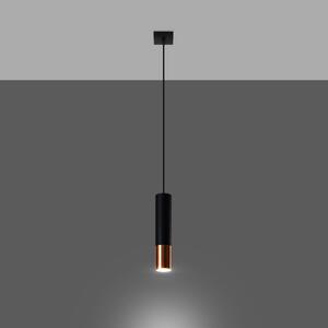 Lampa wisząca LOOPEZ 1 czarny/miedź Sollux Lighting