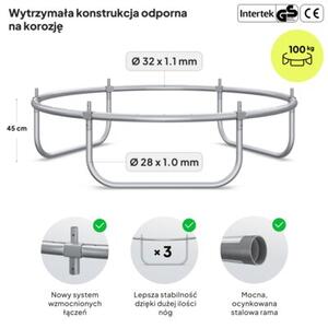 Trampolina ogrodowa z siatką zewnętrzną 6FT 183cm dla dzieci Zipro Jump Pro