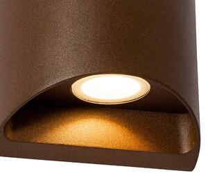 Zewnetrzna Nowoczesna lampa ścienna zewnętrzna rdzawobrązowa z 2-punktowymi diodami LED IP54 - Mal Oswietlenie zewnetrzne