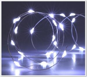 Drut świetlny z timerem Silver lights 40 LED, zimna biała, 195 cm