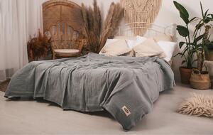 Matex Muślinowa narzuta na łóżko ciemnoszary, 240 x 210 cm