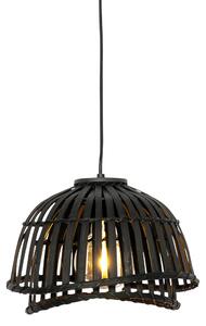 Orientalna lampa wisząca czarny bambus 30 cm - Pua Oswietlenie wewnetrzne