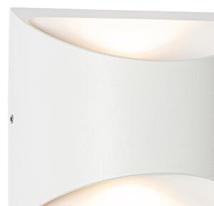 Zewnetrzna Nowoczesna zewnętrzna lampa ścienna biała z 2-punktowym oświetleniem LED IP54 - Mal Oswietlenie zewnetrzne