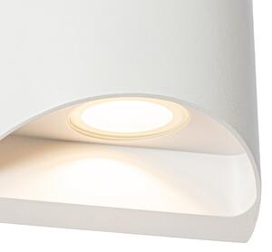 Zewnetrzna Nowoczesna zewnętrzna lampa ścienna biała z 2-punktowym oświetleniem LED IP54 - Mal Oswietlenie zewnetrzne