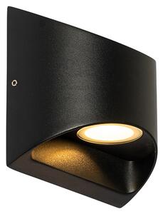 Zewnetrzna Nowoczesna lampa ścienna zewnętrzna czarna z 2-punktowymi diodami LED IP54 - Mal Oswietlenie zewnetrzne
