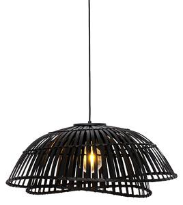 Orientalna lampa wisząca czarny bambus 62 cm - Pua Oswietlenie wewnetrzne