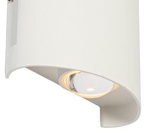 Zewnetrzna Kinkiet / Lampa scienna zewnętrzny biały z 2-punktowymi diodami LED IP54 - Silly Oswietlenie zewnetrzne