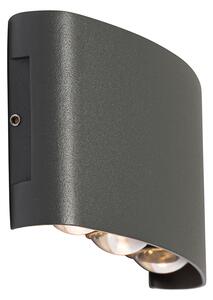 Zewnetrzna Kinkiet / Lampa scienna zewnętrzny ciemnoszary z 6-punktowymi diodami LED IP54 - Silly Oswietlenie zewnetrzne