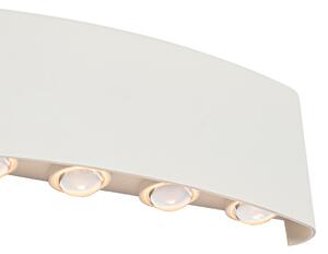 Zewnetrzna Zewnętrzna lampa ścienna biała z diodami LED 10-punktowymi IP54 - Silly Oswietlenie zewnetrzne