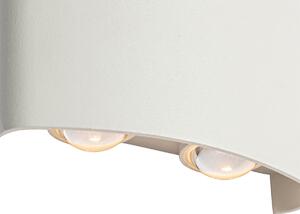 Zewnetrzna Zewnętrzny Kinkiet / Lampa scienna biały z 4-punktowymi diodami LED IP54 - Silly Oswietlenie zewnetrzne