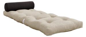 Szarobeżowy materac futon 70x200 cm Wrap Linen Beige/Dark Grey – Karup Design