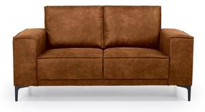 Koniakowa sofa z imitacji skóry 164 cm Copenhagen – Scandic
