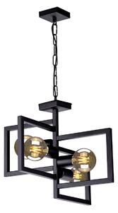 Industrialna, czarna, geometryczna lampa wisząca K-4036 z serii LAVAYA