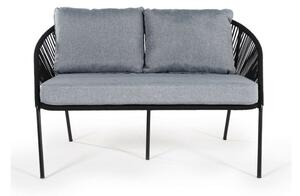 Czarna 2-osobowa sofa ogrodowa Bonami Selection North
