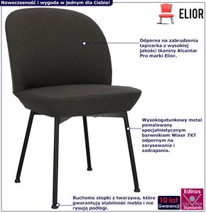 Ciemnoszare krzesło metalowe kuchenne - Zico 3X
