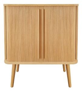 Wysoka komoda w dekorze dębu z drzwiami przesuwnymi 83x95 cm Rove – Woodman