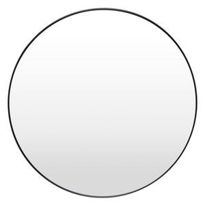 Czarne lustro ścienne Bonami Essentials Layla, ø 80 cm