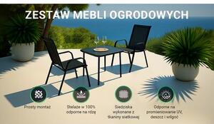 Zestaw mebli ogrodowych BLACK FOREST L-0750 Czarny